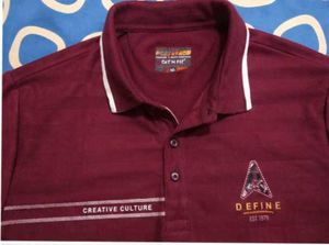 Maroon/Burgundy Cut &amp; Fit Polo T-Shirt | Men’s |
