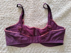 Burgundy Bra with Lace Detail
