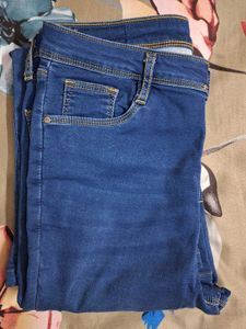 Flared Blue Denim Jeans