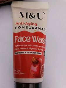 M&amp;U Anti-Aging Pomegranate Face Wash
