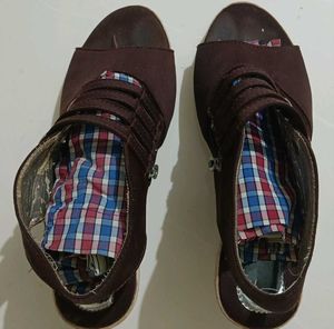 Women's Brown Wedge Sandals