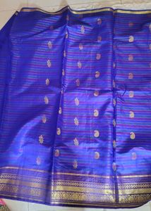 🔥2 Vibrant Blue &amp; Pink Striped Saree