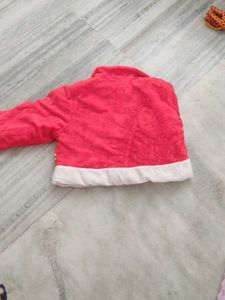 Red Embroidered Kids Jacket