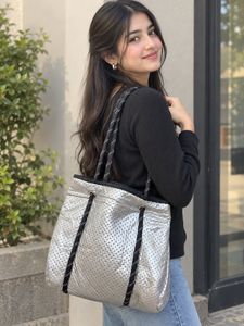 Stylish Silver Tote Bag