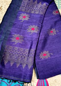 Elegant Purple Woven handloom Saree