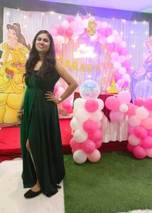 Elegant Dark Green Flowy Dress