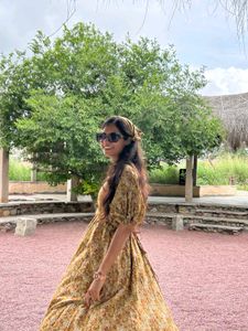 Floral Maxi Dress with Headband