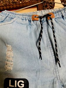 Denim Jogger Pant For Girls