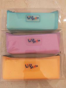 Yellow 'Life Style' Pencil Case