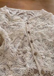 Vintage Lace Button-Up Cardigan 🍁