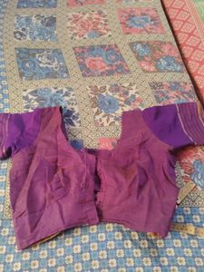 Elegant Purple Embroidered Saree