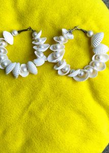 Seashell and Pearl Earrings