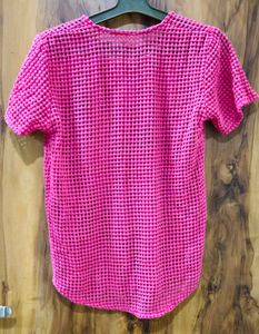 Pink Mesh Top