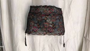 Lace Floral Mini Skirt garter