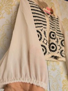 Crochet &amp; Chiffon Blouse