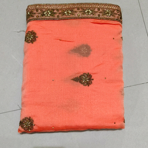 sifon zari work saree