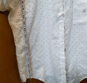 White Dotted Short Sleeve Shirt