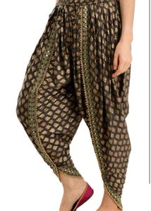 Stylish Brown Embellished Dhoti Pants