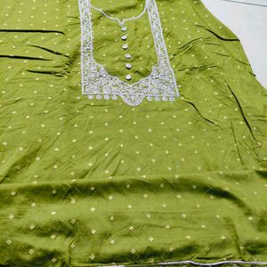 Jaam Cotton Suit , dress material with Banarasi Du