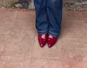 Maroon Pointed Toe Heels