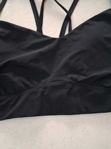 XXL Black Strappy Sports Bra