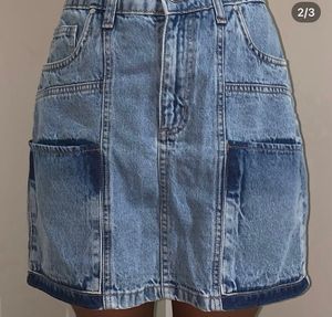 Denim mini skirt