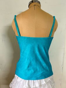 Turquoise Top with Buckle Detail