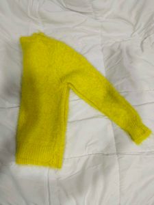 Yellow Fuzzy Knit Sweater💛
