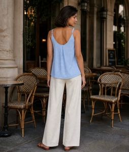 Light Blue Spaghetti Strap Tank Top(S)