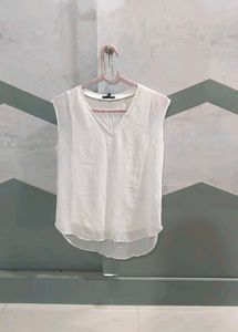 Office White Georgette Top