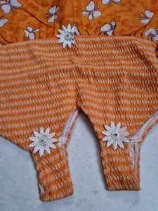 Orange Baby Girl's Outfit