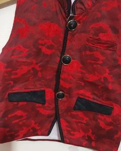 Red &amp; White 3 Pcs Set For Baby Boy