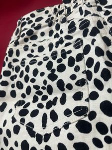 Dalmatian Print High-Waisted Shorts