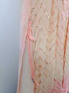 Stunning peach and pink ombre Sequin Ethnic kurti