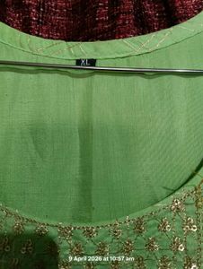Light Green Embroidered Kurta