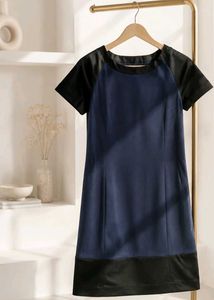 💎 MANGO Suit Rare-To-Find Navy Black Shift Dress