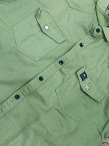 Men's Light Green Casual Shirt
