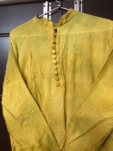 Yellow Cotton Kurta