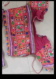Embroidered Lehenga Choli Set with nacklesh