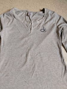 Calvin Klein Grey Long Sleeve Top