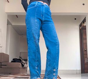 Y2k Classic Straight Blue Denim Jeans