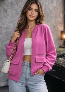 Stylish Pink 'Designer' Bomber Jacket