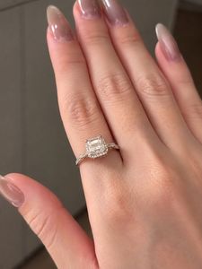Rose Gold Sparkling Square Cut Ring (New)