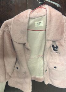 V.B.E. Pink Faux Fur Jacket