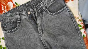 2 branded jeans ( charcoal and sky blue color)