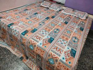 Pure cotton Printed Bed Sheet Set