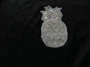Stylish Black T-Shirt with Pineapple Design