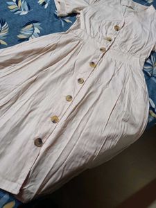 CUTE BUTTON-DOWN MIDI DRESS