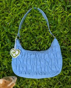 𓇼⋆˚ 𓆝Blue Ruched Bag + Charm𓇼⋆˚ 𓆝