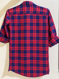 Men's Classic Red &amp; Blue Plaid Casual Shirt